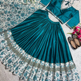 Attractive Malay Satin Silk Lehenga Choli