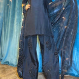 Black Heavy Embroidered Suit