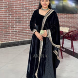 beautiful Designer Suit On havy Velvet febric top