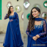 Blossom Royal Blue Anarkali Suit