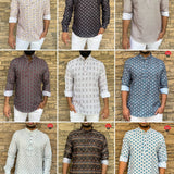 Men Printed Short Kurta Collection