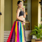 Multycolored Pure Cotton Lehenga Choli