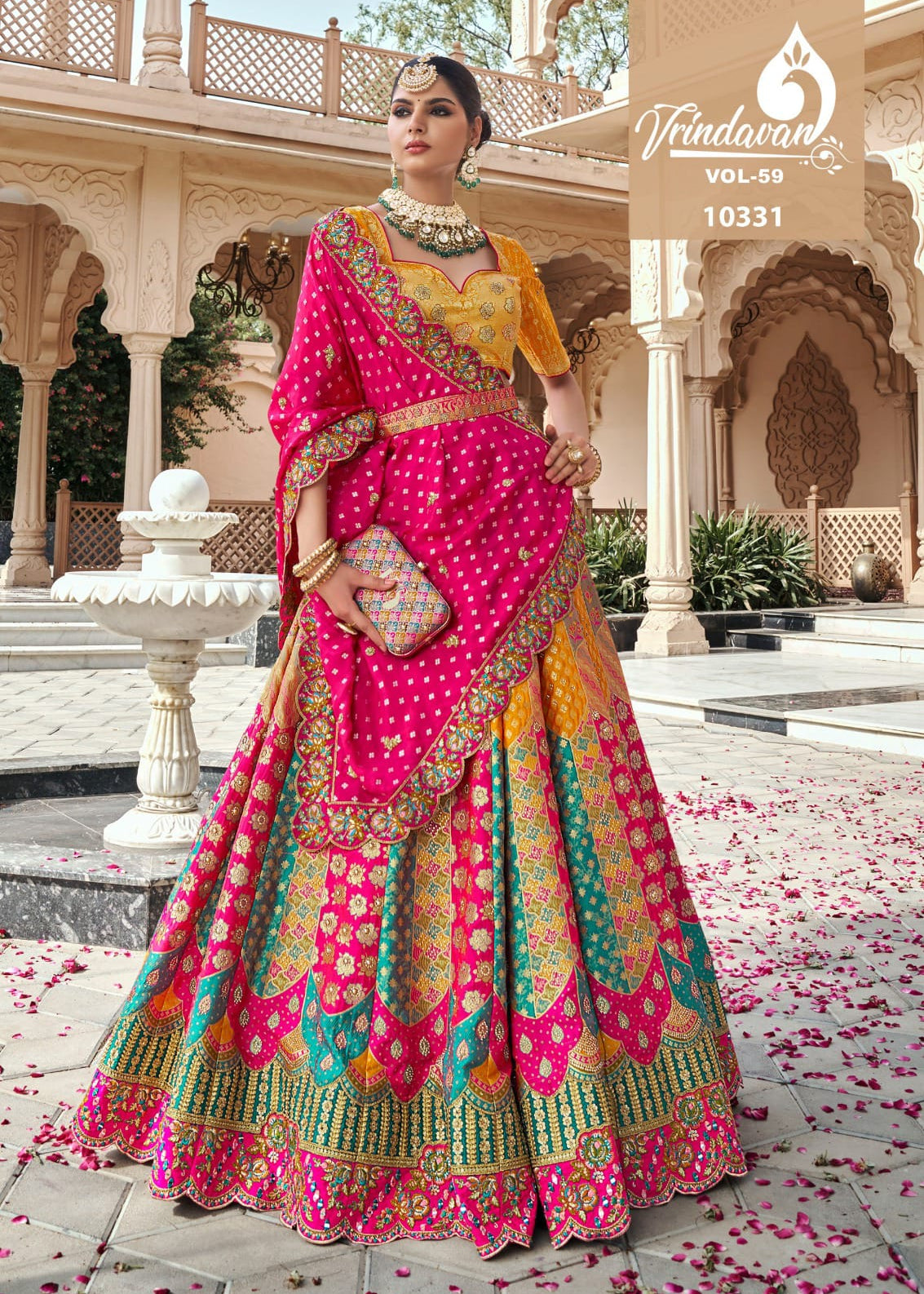 Vrindavan Premium Wedding Silk Lehenga