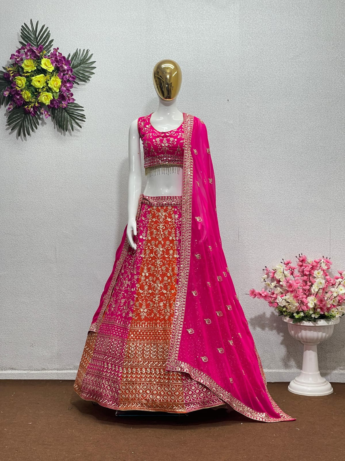 Bridal Multy Coloured Lehenga Choli