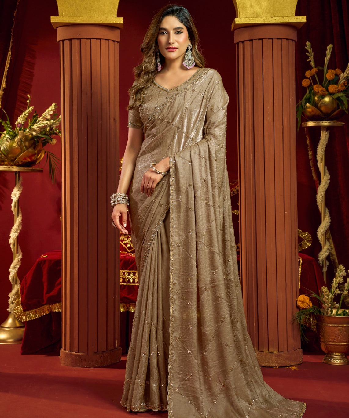 Sania Premium Velvet Bliss Saree