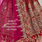 Peacock and Barat Embroidered Velvet Lehenga choli