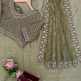 Wedding Special BeadWork Saree