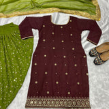 Launching New Designer Party Wear Look Top ,Dhoti Salwar