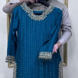 Bride Designer Chinon Top Lehenga