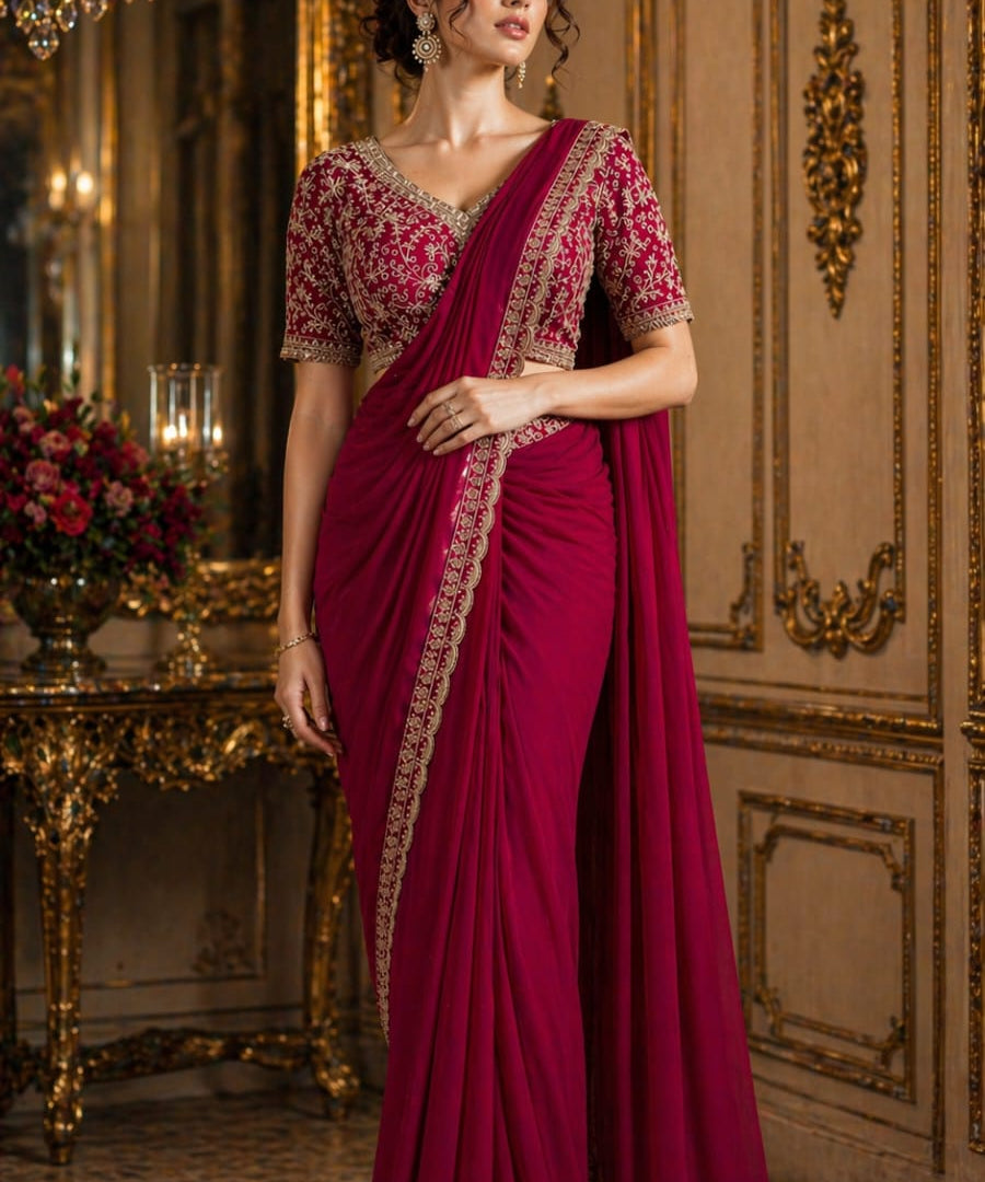 Aashvi Satin Silk Readymade Saree