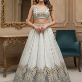 Adorn Bridal Peacock Embroidered Lehenga
