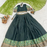 Traditional Shimmer Silk Weaving Lehenga