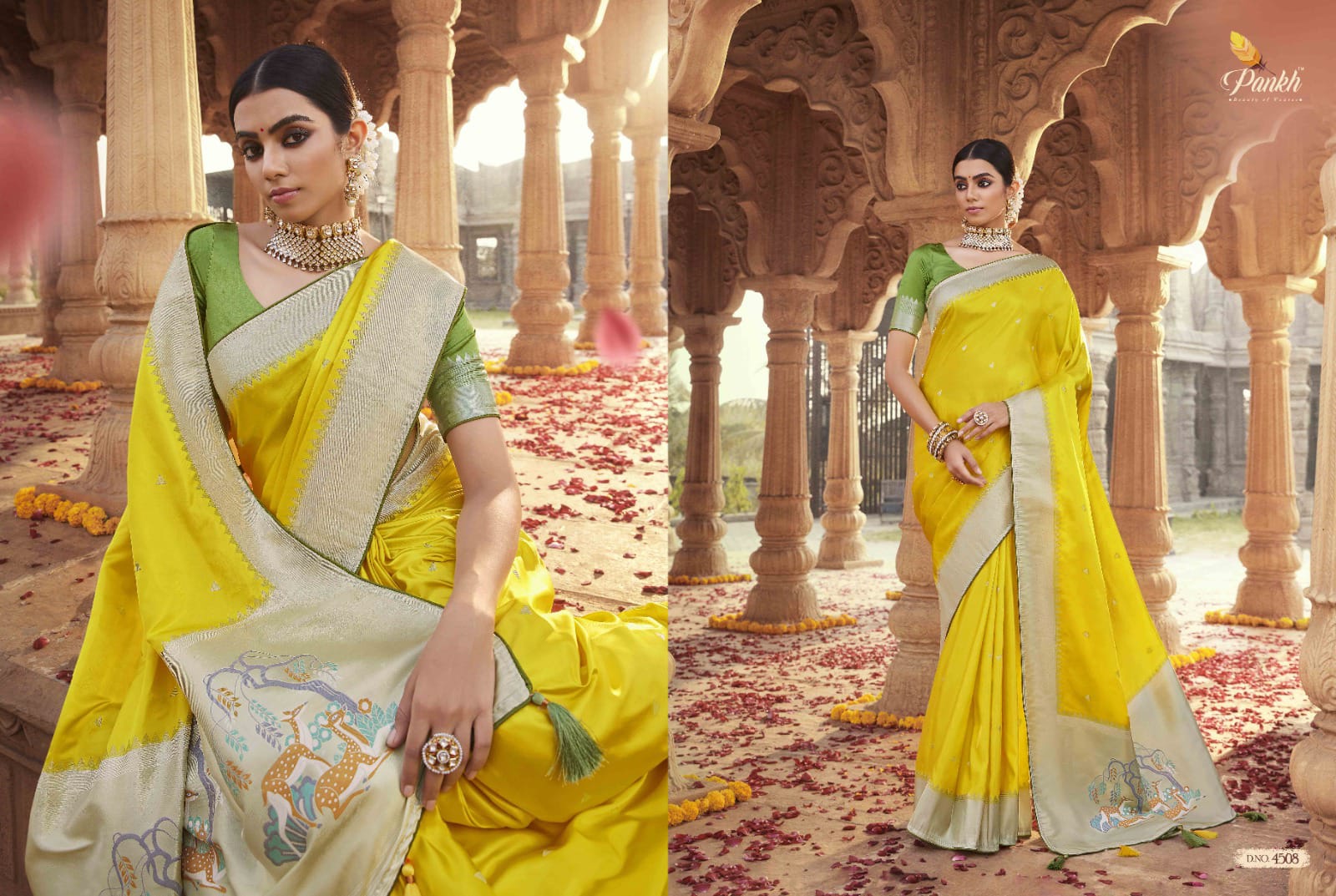 New arrival platinum silk saree