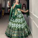 Modern Textures Tussar Silk Lehenga Choli