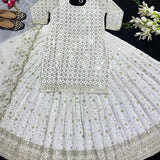 White Wedding Top Lehenga