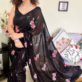 Presenting You Most Beautiful Seqwance Saree