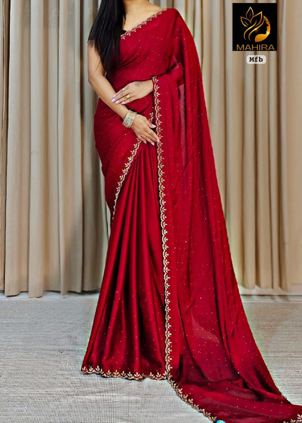 Beautyfull Chinon Silk Saree