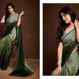 Crafted Chinon Shaded Colored Saree