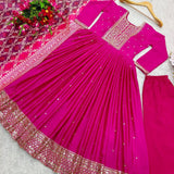 Traditional Silk Sequence Anarkali Gown