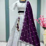 Silver Elegant Half Half Lehenga