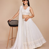 Pure White Heavy Lehenga Choli