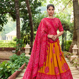 Traditional Bandhej Silk Lehenga