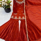 Reddish Classy Partylook Silk Suit