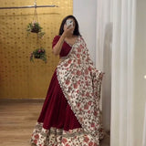 Attractive Malay Satin Silk Lehenga Choli