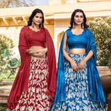 Ethnic Look Tussar Silk Lehenga