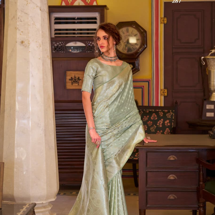 Shella Diamond Banarasi Silk Saree