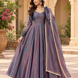 Lovely Fendy Silk Anarkali Gown