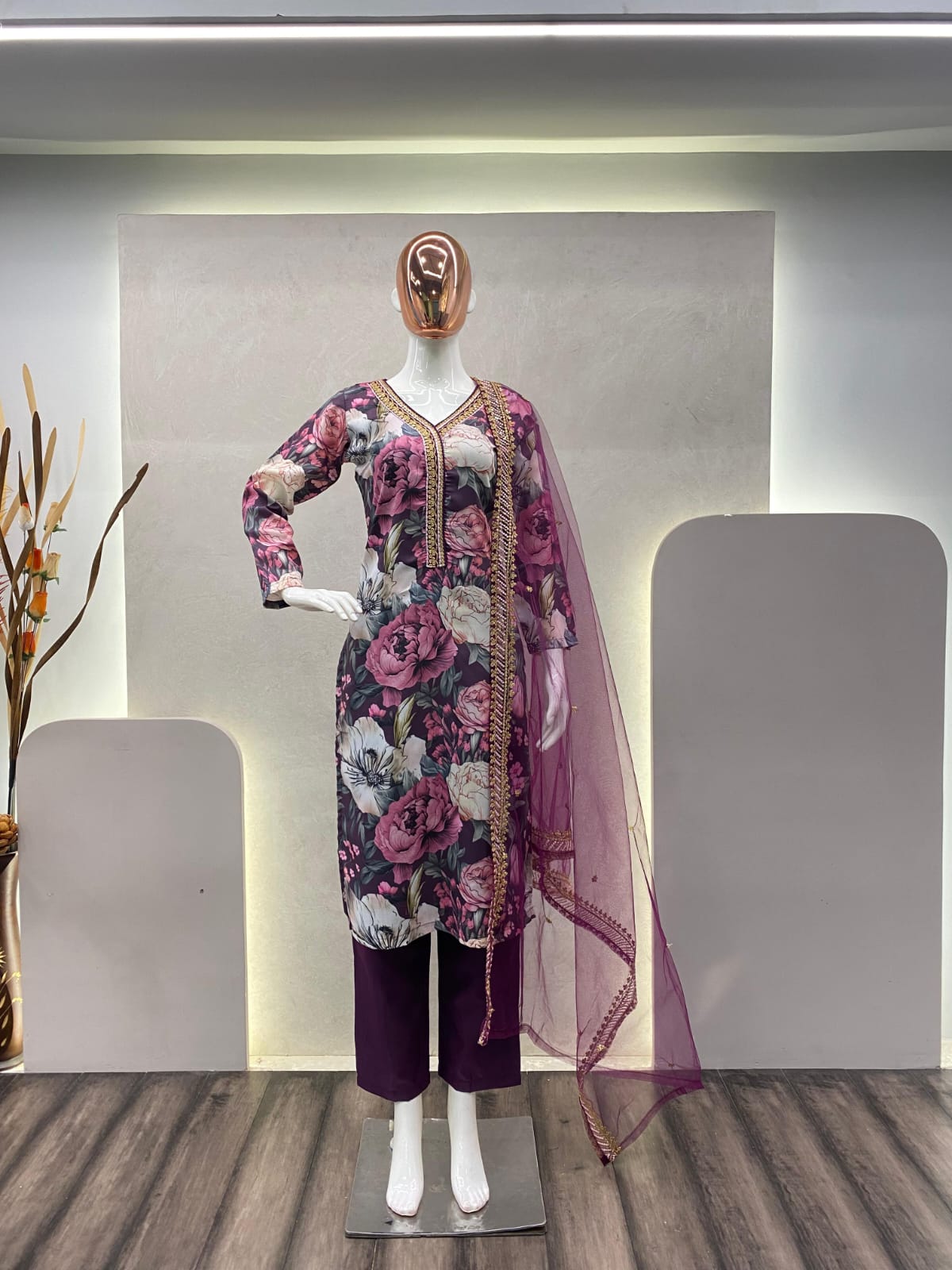 Flower Print Aliya Cut Suit