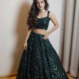 Trending Tapeta Satin Silk Embellished With Beautiful Sequins Work Lehenga