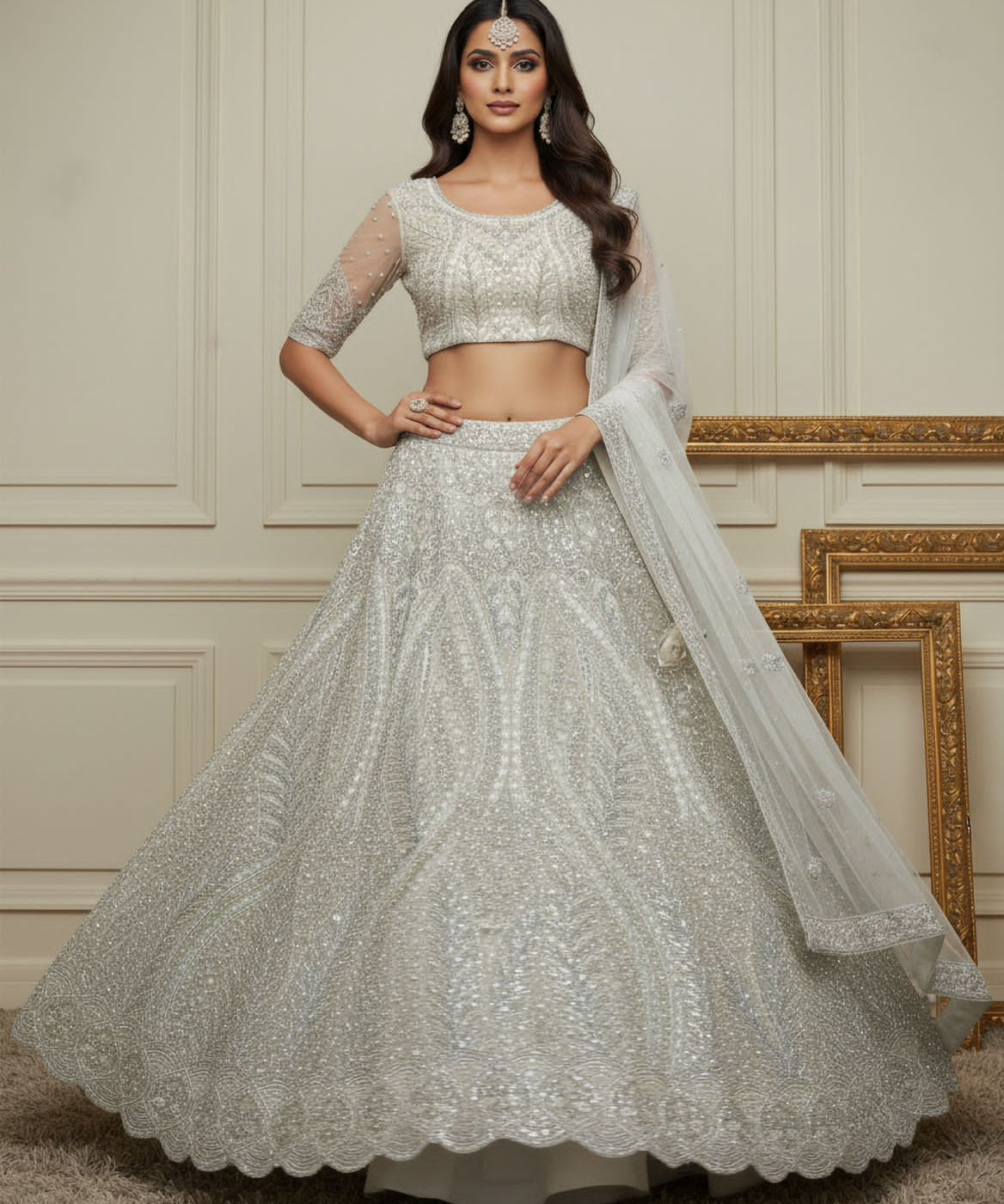 Royal Bridal Motif Work Lehenga