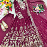 Stunning Embroidered Georgette Gown