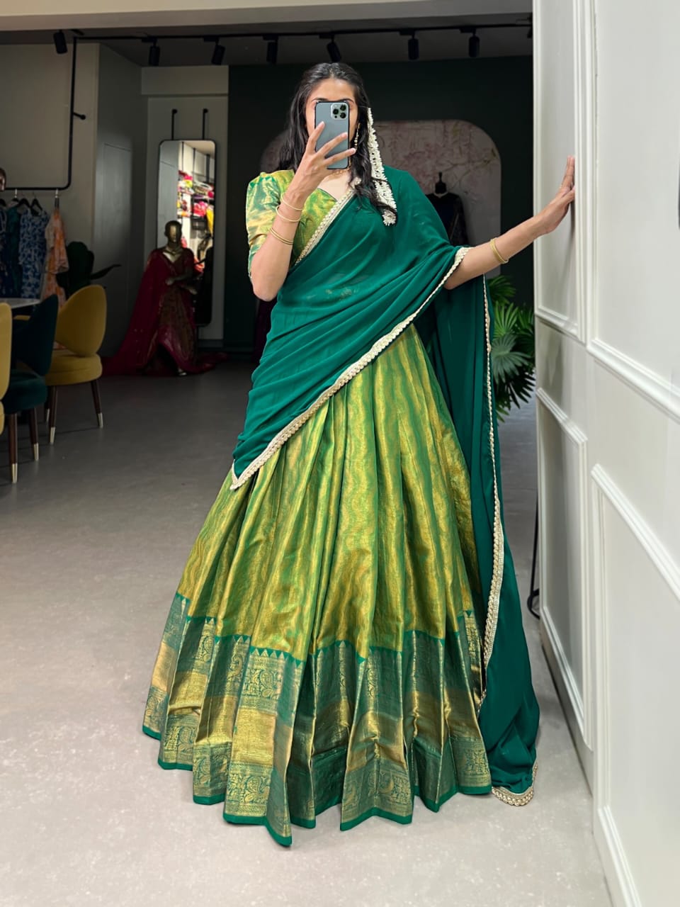 Traditional Kanjiwaram Silk Lehenga