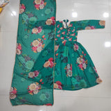 Floral Print Kids Gown