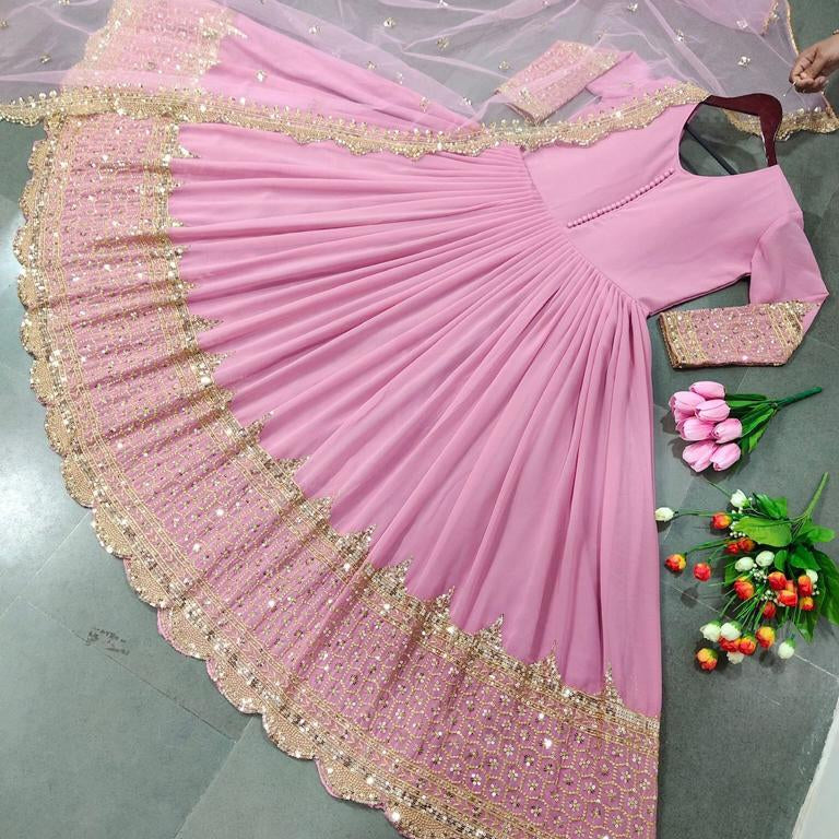 Designer Party Wear Faux Georgette Gown