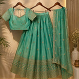 Mayuri Sea Green Silk Lehenga