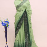 Premium  Mirror Work Saree