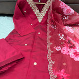 Stylish Red Kurti Set Collection