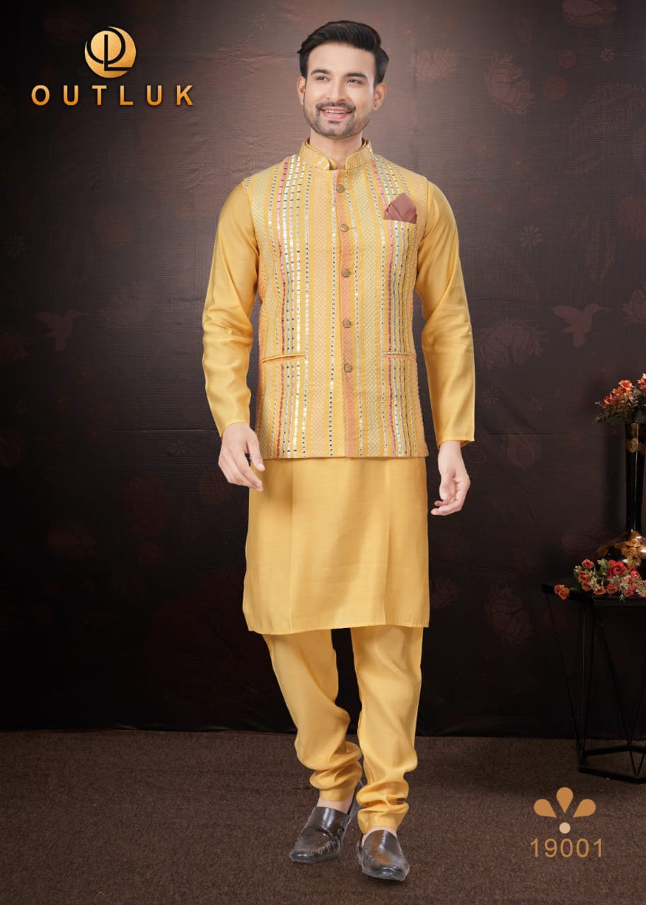 Wedding Modi Jacket Kurta Pajama