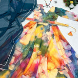 Digital printed Jimmy organza silk suit