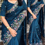 Stunning Vijayalaxmi Slub Silk Saree