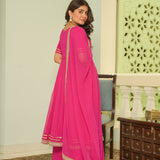 Stylish Pink Pure Georgette Suit