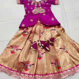 Paithani Silk Kids Lehenga Choli