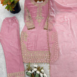 Baby Pink Ethnic Embroidered Suit
