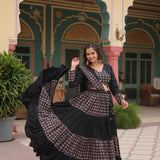 Traditional Black Navratri Lehenga