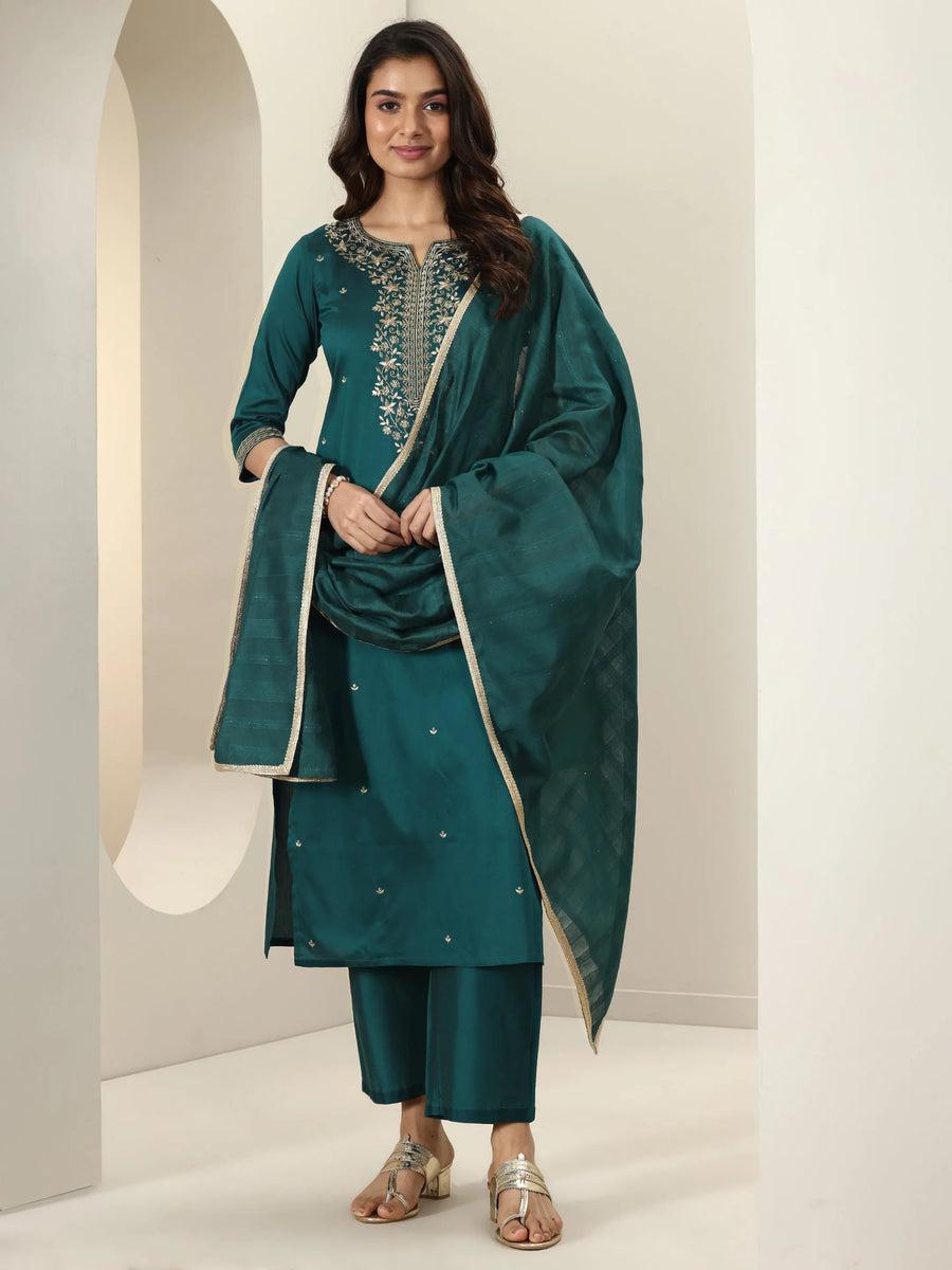 Designer Roman Silk Straight Kurti