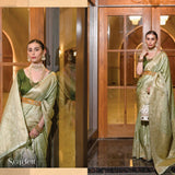 Partywear Premium Viscose Satin Saree